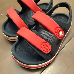 CROCS Kids Navy and Red Sandals